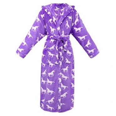 Livingston Soft Warm Winter Luxurious Flannel Long Sleeve Bath Robe w/Pockets