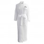 Luxor Linen Hers Waffle Weave Bathrobe Set - 100% Egyptian Cotton - Unisex/One Size Fits Most - Spa Robe  Luxurious - Perfect Wedding Gift (Black Monogram  1 Robe - Hers)