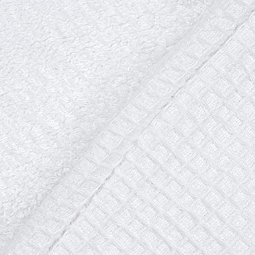 Luxury Spa Bathrobe Men Womens Cotton Waffle Exterior Terry Towel Interior