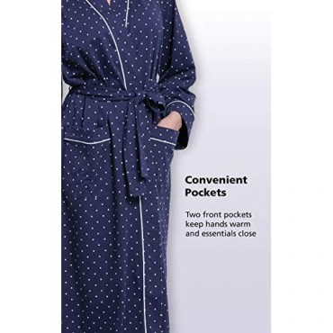 PajamaGram Long Women's Cotton Robes - Soft Robe Womens
