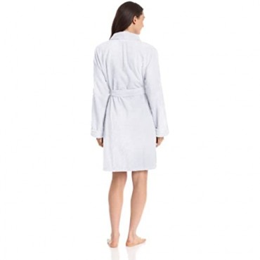 Seven Apparel Hotel Spa Collection Popcorn Jacquard Bath Robe One Size White