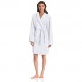 Seven Apparel Hotel Spa Collection Popcorn Jacquard Bath Robe  One Size  White