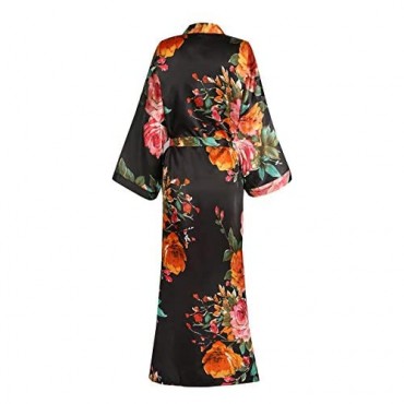 Silky Satin Robe for Women Long - Bridal Bridesmaid Kimonos Robes Lightweight Sleepwear Dressing Gown