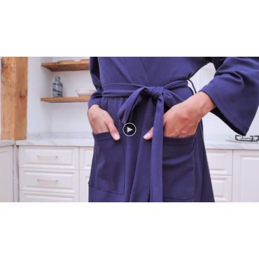 U2SKIIN Womens Cotton Robes Lightweight Robes for Women with 3/4 Sleeves Knit Bathrobe Soft Sleepwear Ladies Loungewear