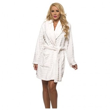 Velvet Kitten Luxurious Women's Long Sleeve Ultra-Soft Plush Polyester Robe 3360