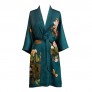 Women's Charmeuse Kimono Robe Short - Watercolor Floral