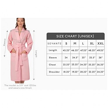 Women’s Luxury Waffle Shawl Collar Robe with Piping – Lightweight Long Ultra Soft Spa Sleepwear Bathrobe