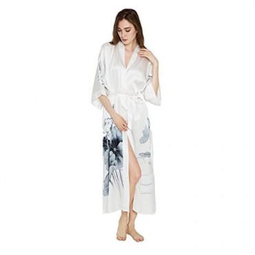 Women's Silk Kimono Robe Long - Handpainted
