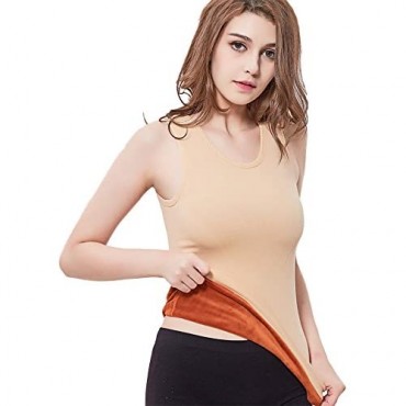 Aodrusa Womens Cotton Thermal Fleece Lined Underwear Tops Cami Tank Top Vest