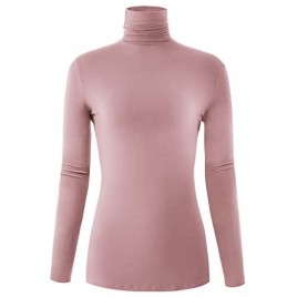 AUHEGN Women's Long Sleeve Lightweight Turtleneck Top Pullover Sweater