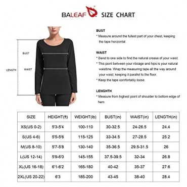 BALEAF Women's Heavy Weight Thermal Leggings Tights Stretch Fleece Warm Winter Base Layer Underwear