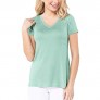 ClothingAve. Womens Ultra Soft V Neck Chest Pocket Tee Short Sleeve Staple Top T-Shirt | Stretch Base Layer