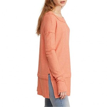 Free People Women's Oversize North Shore Thermal Knit Tunic Top