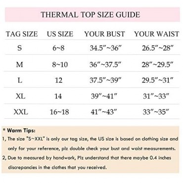 Joyshaper Thermal Fleece Lined Underwear for Women Lace Tops Cami Compression Tank Top Vest Base Layer