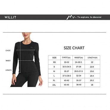 Willit Women's Thermal Underwear Bottoms Midweight Fleece Lined Pants Long Johns Base Layer