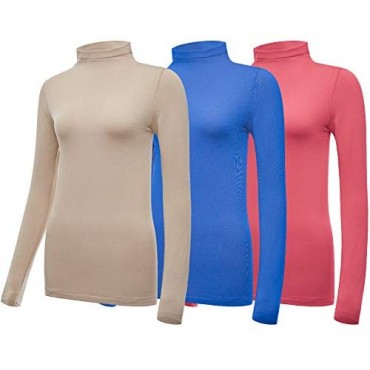 Women's Ultra Warm Soft Underwear Plus Size Long Sleeve Baselayer Fleece Compression Crew Neck Top