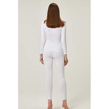 DEVOPS Women's Thermal Underwear Long Johns Top & Bottom Set