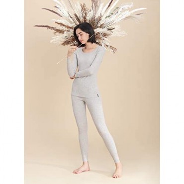 Femofit Women's Thermal Underwear Long Johns Set Ultra Soft Fleece Lined Top & Bottom Winter Warm Base Layer Set S~XL