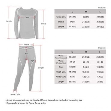 FITEXTREME MAXHEAT Womens Thermal Underwear Long Johns Set with Fleece Lined