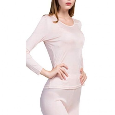 METWAY Women's Silk Long Johns |Silk Thermal Underwear Sets|Winter Silk Long Underwear