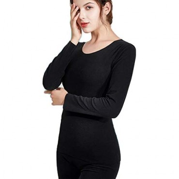 Women‘s Thermal Underwear Set Warm Pajamas Long Sleeve Top Pants Fit for Lady Youth