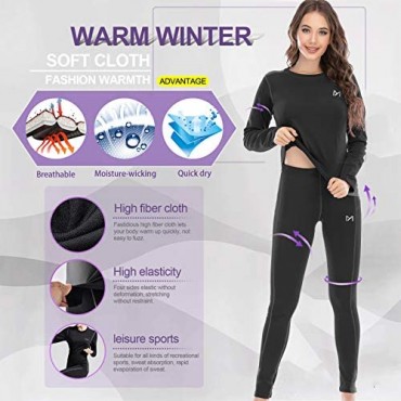 Women's Thermal Underwear Set Winter Compression Long Johns Base Layer Skiing