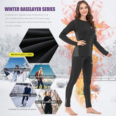 Women's Thermal Underwear Set Winter Compression Long Johns Base Layer Skiing