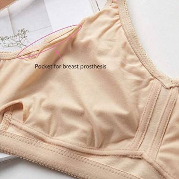 Pocket Bra for Mastectomy Women Breast Prosthesis Wireless Post Surgery Lingerie USXD