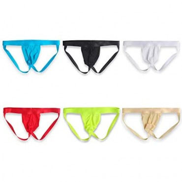 ADAHOP Men's Traceless Panties Ice Silk Sexy T-Back Men's Summer Breathable Underpants Low Waist Underpants