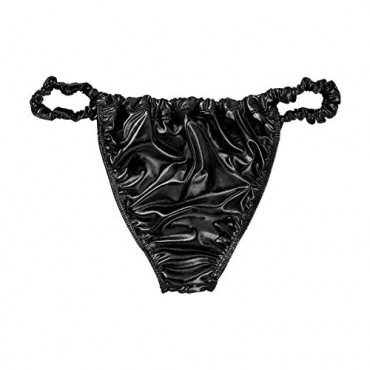CHICTRY Men's PVC Leather Wetlook Briefs Underwear Lingerie Bikini Swimwear