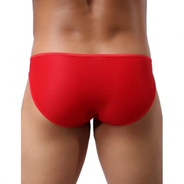 iKingsky Men's Seamless Front Pouch Bikini Underwear Sexy Low Rise Breathable Men Tagless Briefs Underwear