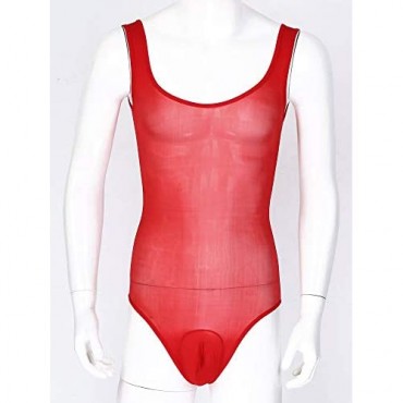 Sholeno Men's One-Piece Lingerie Bodysuit Leotard Mankini Jumpsuit Underwear