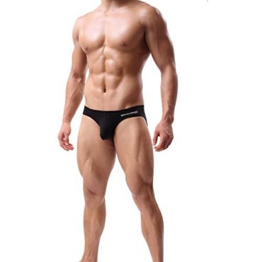 TESOON Men's Cotton Bikini Briefs Sexy Low Rise Pouch Underwear