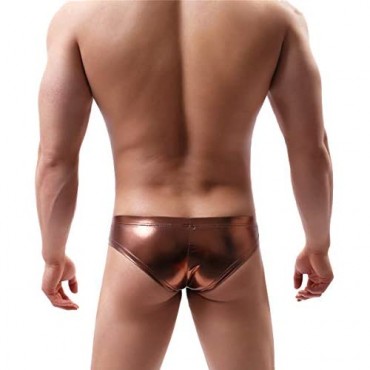YOOBNG Men Bikini Briefs Underwear Comfort Shiny Low Rise Lightweight Shorts Trunks Bulge