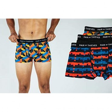 Pair of Thieves Super Fit Men’s Trunks 3 Pack Underwear AMZ Exclusive