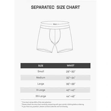 Separatec Men's Dual Pouch Underwear Soft Breathable Viscose Trunks 3 Pack