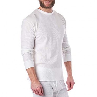 Alpine Swiss Mens Thermal Long Sleeve Top Underwear Crew Neck Shirt Waffle Knit Henley Base Layer