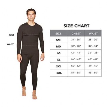 Colossum Outdoors Men’s Multi Level Base Layer Cold Weather Thermal Bottoms (X-Large Level 4- Heavy Weight) Black