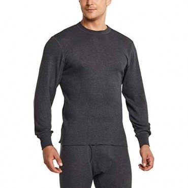 CQR Men's Thermal Underwear Set Midweight Waffle Knit Thermal Top and Bottom Winter Cold Weather Long Johns with Fly