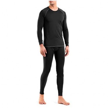 DAVID ARCHY Men's Thermal Underwear Ultra Soft Brushed Thermal Pants Bottoms Long Johns and Top Quick Dry Base Layer Set