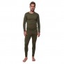 Men Thermal Performance Underwear Set by Outland; Base Layer; Soft Fleece; Warm Long Sleeve Shirt and Long Johns (Olive Green  Small)