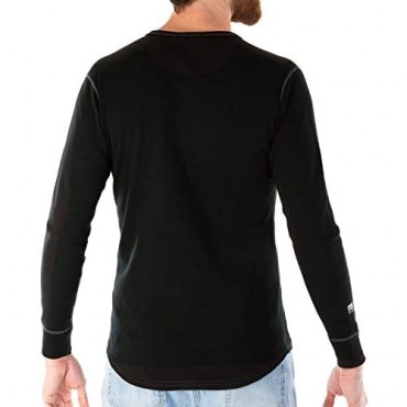 MERIWOOL Mens Base Layer 100% Merino Wool Heavyweight 400g Thermal Shirt for Men