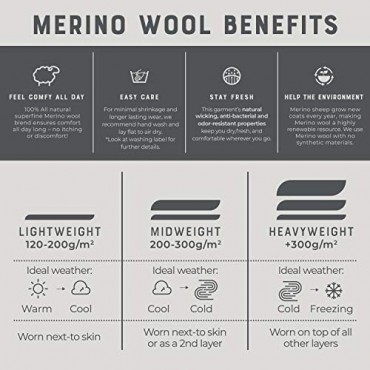 MERIWOOL Men’s Base Layer Bottoms - Lightweight Merino Wool Thermal Pants