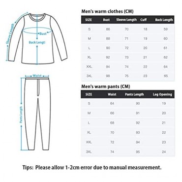Mersteyo Mens Thermal Underwear Set Ultra-Soft Long John Top&Bottom Suit Quick Dry for Ski Warm Winter Black XX-Large