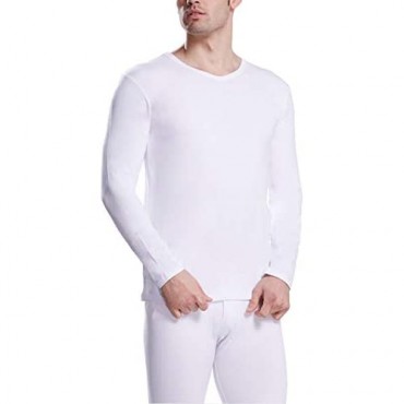 MOLLDAN Men’s Thermal Underwear Baselayer Long Johns Tops & Bottom Set with Fleece Lined