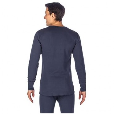 Noble Mount Men's Waffle Knit Long Sleeve Waffle Thermal Top