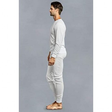 Oliver George Men's Ultra Soft Long Johns Active Underwear Set with Top & Bottom Waffle Thermal Underwear Set