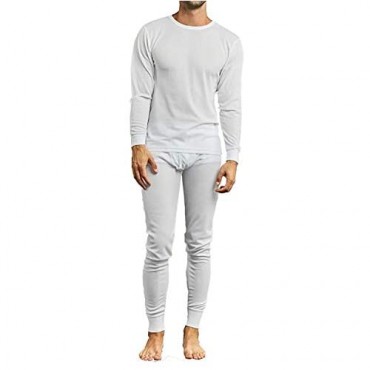 Oliver George Men's Ultra Soft Long Johns Active Underwear Set with Top & Bottom Waffle Thermal Underwear Set