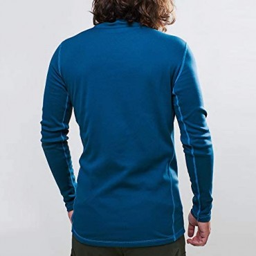 TAKODA Men's Thermal Underwear Shirt Base Layer Fleece Lined Long Sleeve Crew Neck Top