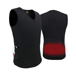 VJ Heated Vest Winter Base Layer Top Adjustable Temperature and Time with USB Battery（Unisex Style）